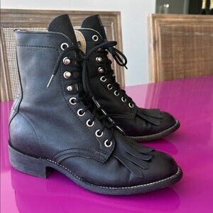 Vintage Leather Roper Boots